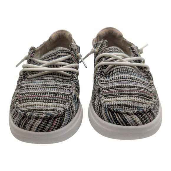 Bobs Skechers Skipper Textile Canvas Casual Comfort Boat Shoes Womens 7 Sneakers - Picture 5 of 11